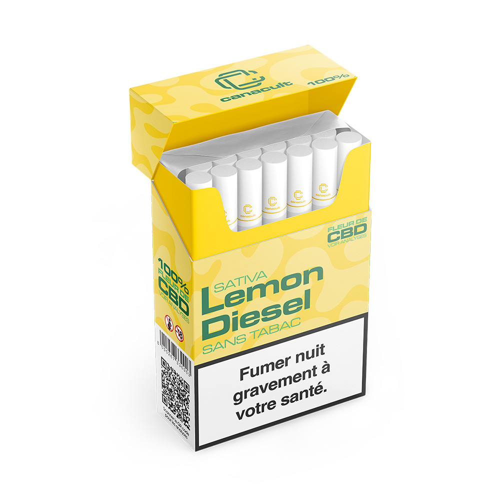 Cigarettes CBD Lemon Diesel de la marque Canacult