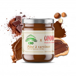 Pâte à tartiner 100 mg CBD maitre artisan Gondolo - Greeneo