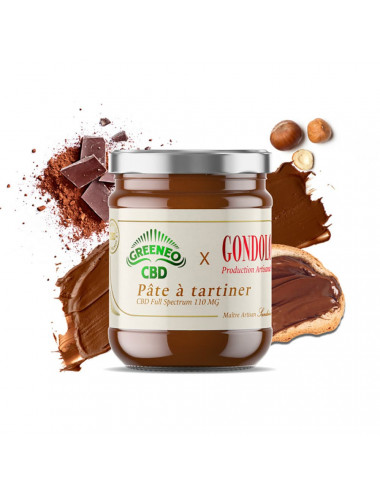 Pâte à tartiner 100 mg CBD maitre artisan Gondolo - Greeneo