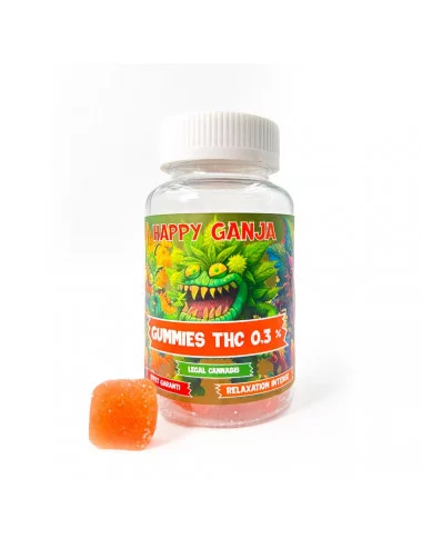 Gummies Happy Ganja THC 250mg - White Rabbit